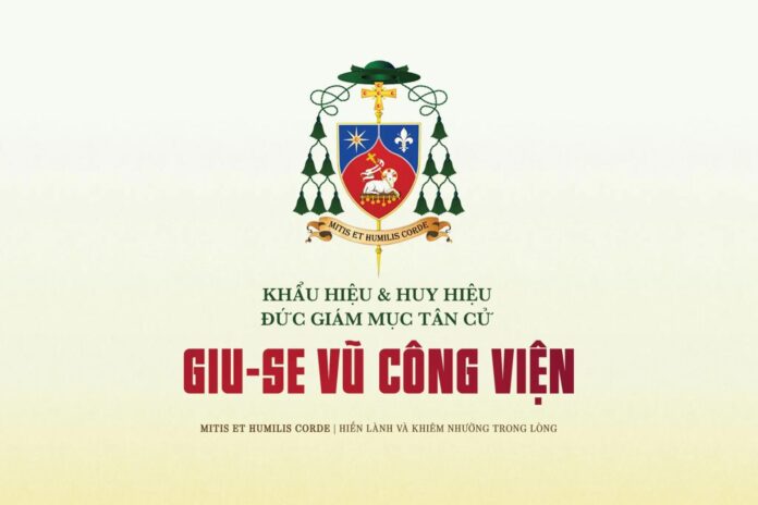 KHẨU HIỆU VÀ HUY HIỆU ĐỨC GIÁM MỤC PHỤ TÁ TÂN CỬ GIUSE VŨ CÔNG VIỆN