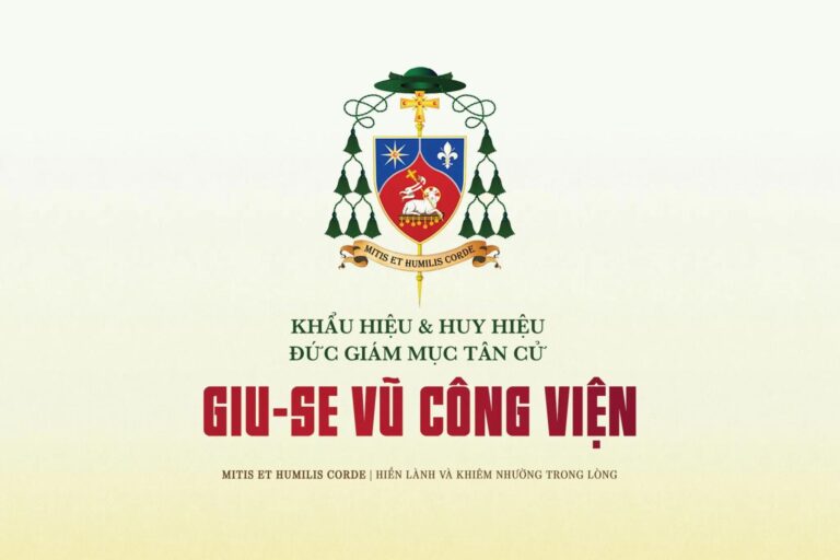 KHẨU HIỆU VÀ HUY HIỆU ĐỨC GIÁM MỤC PHỤ TÁ TÂN CỬ GIUSE VŨ CÔNG VIỆN