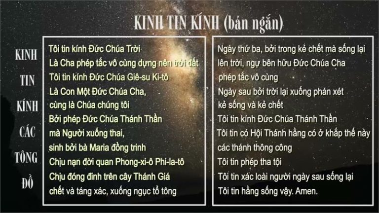 Kinh Tin Kính dài và ngắn – Kinh Tin Kính Trong Thánh Lễ Chúa Nhật